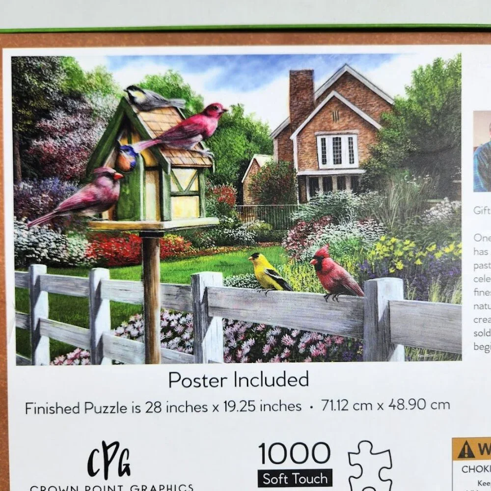 Feathers and Flowers 1000 Piece Jigsaw Puzzle Kevin Daniel Wild Birds Puzzle wit